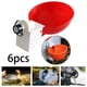 thumbnail image 4 of 6 Piezas Sunnimix Bebederos de pollo Cuenco de agua Plástico para Pollitos de Codorniz rojo, 4 of 8
