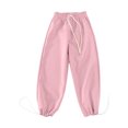 thumbnail image 7 of Odeerbi Teen Boys Girls Fleece Sweatpants Winter Warm Cotton Jogger Pants Children Solid Color Sports Workout Pants Quick Drying Athletic Pants Thin Outside Lantern Pants Pink, 7 of 7