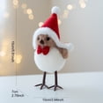 thumbnail image 6 of Dserfhy Cute Fluffy Plush Foam Bird Christmas Tree Ornament Simulated Bird Figurine with Red Hat And Scarf for Christmas Tree Mantel Desk Decoration, 6 of 8