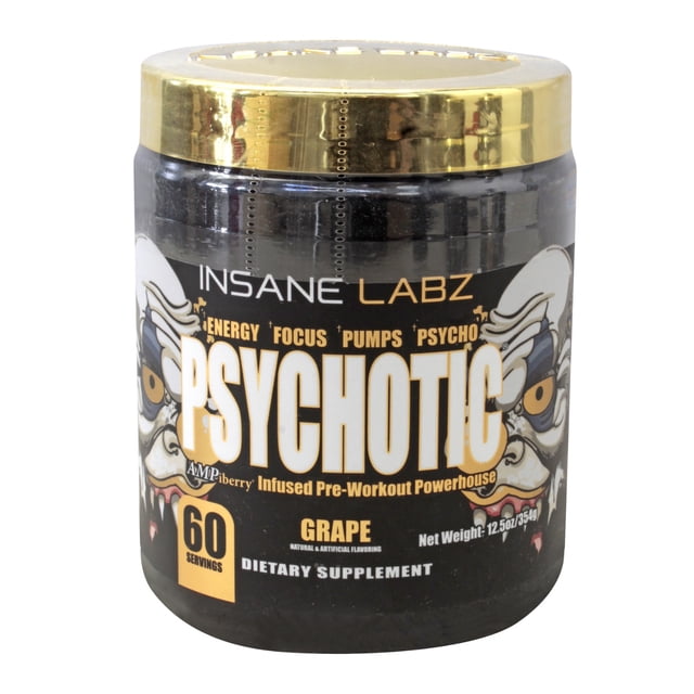 Psychotic Gold Sabor Grape 60 Servicios Pre Workout Insane Labz Psychotic, Pre entreno, Psychotic pre workout, Oxido Nitrico, prework, preworkout, oxido nitrico pre-entreno.