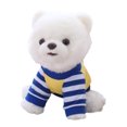 thumbnail image 2 of Cute Puppy Toy Dog Doll Dress Up Soft Stuffed Animal White Pet Play Companion for Kids, 2 of 7