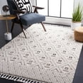 thumbnail image 2 of SAFAVIEH Marrakesh Mortimer Diamond Polyester Area Rug, Ivory/Grey, 5'3" x 7'6", 2 of 8