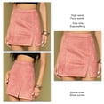 thumbnail image 5 of Femmes Jupe Courte, Mini-Jupe Femme Haute Femmes Faux Daim Jupe Taille Haute Mini-Jupe Robuste et Résistante, 5 of 5
