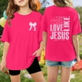 thumbnail image 2 of WENXIAOO T-Shirts à Manches Courtes pour Filles Col Rond T-Shirts Graphiques Mode pour Enfants Vêtements d'Été Hauts pour Filles, 2 of 4