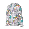 thumbnail image 2 of Kll Unicorn Doingyoga Print Men'S Women’s Upf 50+ Sun Protection Outdoor Hoodie Jacket Long Sleeve Fishing Hiking Performance Shirt- Large, 2 of 8