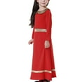 thumbnail image 5 of Muslim Fashion Girl Dress Loose Abaya Dubai Turkey Color Block Maxi Dress Long Sleeve Girls Dresses Islamic Children's Clothing 4-17 Years 50% Saving, 5 of 7