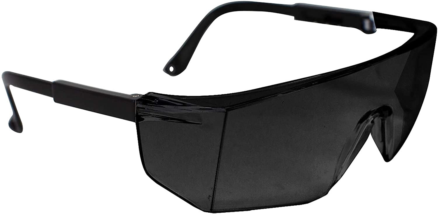 Zayaan Health Boxer Safety Glasses, Black Lens Black Temple For Men and Women, Anti Scratch & Fog (Pack of 144)