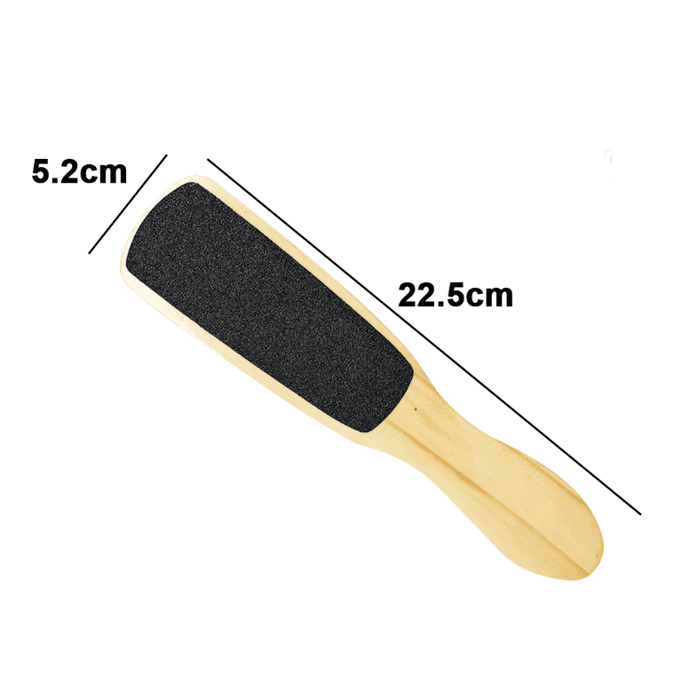 YAWALL Foot File Wooden Pedicure Feet Scrubber with Handle for Callus, Dry,  and Dead Skin Removal Heel Scraper for Feet, Hands, and Body Exfoliation