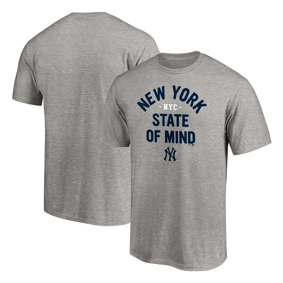 Men's Heather Gray New York Yankees Team Heater T-Shirt