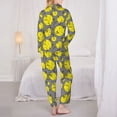 thumbnail image 3 of KLL Pirate Skulls Print Women's Long Sleeve Pajamas with Pants Sleepwear Loungewear 2 Set-Large, 3 of 8