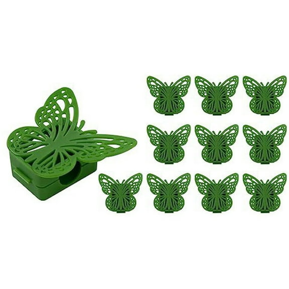 Zmeidao 10Pcs Plant Climbing Wall Fixture Clips, Plant Fixer Wall Vines Fixing Clips Climbing Plant Green Leaf Vines Hook Fixing Clip Indoor Outdoor