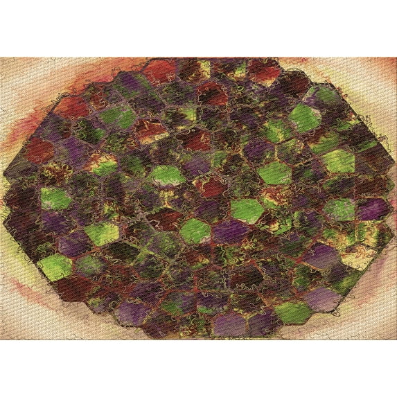 Ahgly Company Machine Washable Indoor Rectangle Transitional Caramel Brown Area Rugs, 5' x 8'