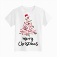 thumbnail image 4 of NOLDARES Christmas Shirts Girl Cotton Short Sleeve Tshirts Santa Xmas Tree Bow Graphic Tees,A610-White, 4 of 6