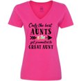 thumbnail image 3 of Inktastic Only the Best Aunts Get Promoted to Great Aunt Women's V-Neck T-Shirt, 3 of 5