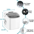 thumbnail image 5 of Ice Maker Countertop, Portable Ice Machine with Self-Cleaning, 26.5lbs/24Hrs, 9 Bullet Ice Cubes in 6 Mins, Ice Basket and Scoop, Ideal for Home, Kitchen, Bar, Camping, 5 of 12