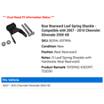thumbnail image 2 of Rear Rearward Leaf Spring Shackle - Compatible with 2007 - 2010 Chevy Silverado 3500 HD 2008 2009, 2 of 2