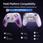 EasySMX D10 PC Controller with Charging Dock/TMR Joysticks/Dual-Mode Triggers/Motion Control, Wireless Gaming Controller for PC,iOS,Android,Switch,Steam