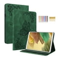 thumbnail image 1 of Feishell Cover for Samsung Galaxy Tab A7 Lite 8.7" SM-T220/T225 (2021),Shockproof Butterfly & Flower Embossed Pattern PU Leather Folio Flip Card Slots Wallet Case Cover,Green, 1 of 14