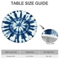 thumbnail image 6 of Blue White Tie Dye Mandala Pattern Round Fitted Tablecloth with Elastic Edge,Dining Table Cover Waterproof,Outdoor Round Tablecloth for Camping,Dining,Indoor and Outdoor, 6 of 7