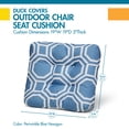 thumbnail image 2 of Duck Covers Water-Resistant 19 x 19 x 5 Inch Indoor Outdoor Seat Cushions, Periwinkle Blue Hexagon, 2-Pack, 2 of 7