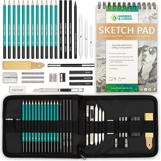  Zenacolor Complete Sketchbook Kit with Sketch Book A5 and  Pencils - 8 Drawing Pencils, 3 Charcoal Pencils, 1 Graphite Pencil, 2  Charcoal Sticks, 100 Page Sketch Pad for Beginners or Professional : Arts,  Crafts & Sewing