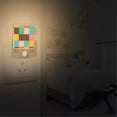 thumbnail image 2 of Yayeee 2-Pack Plug in LED Night Lights with Light Sensors Motion Detectors, Blue Checkered Pattern, 2 of 7