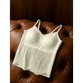 thumbnail image 4 of Livona Women's Lace Cami Top - Adjustable Spaghetti Straps Wireless Comfort Padded Tank for Sleep Lounge, 4 of 5