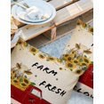 thumbnail image 3 of Outdoor Throw Pillow Cover Farmhouse Sunflowes Cow on Car Waterproof Cushion Covers 2 Pack Old Newspaper Texture Pillow Cases Home Decoration for Patio Garden Couch Sofa, 3 of 7