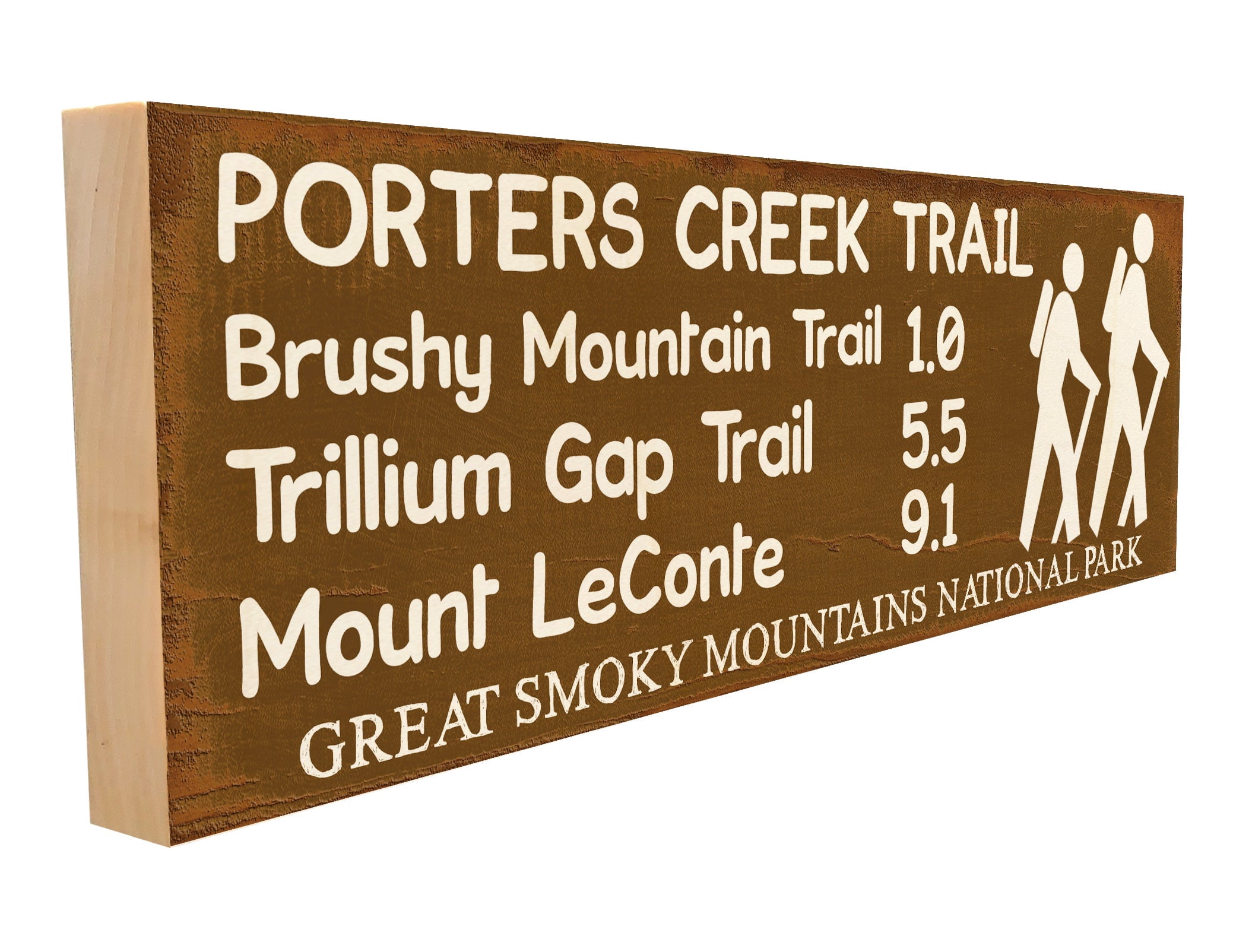 Sawyer's Mill Porters Creek Trail Marker. Wood Sign for Home or Office.