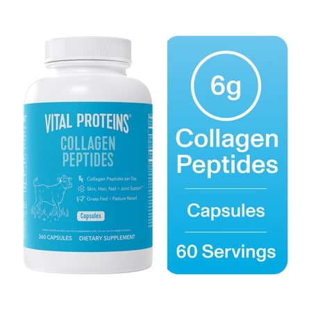 Vital Proteins Collagen Peptides Capsules for Women, Collagen Supplement 360 Capsules