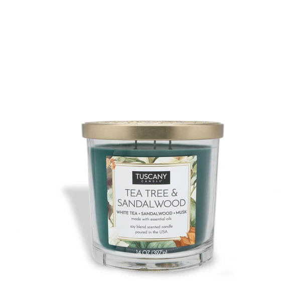 Tea Tree  Sandalwood Long-Lasting Scented Jar Candle (14 oz)