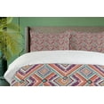 thumbnail image 4 of Ambesonne Tribal Duvet Cover Set, Diagonal Ethno Pattern, King, Purple and Teal, 4 of 6