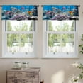 thumbnail image 2 of LALILO Kitchen Curtain Valance Usa With Earth Space With Rod Pocket Window Curtain 52"x 18" Set of 2, 2 of 7