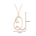 thumbnail image 2 of Drop Style Initial&nbsp;"Q" Alphabet Letter Pendant Necklace Round Natural Diamond In 10K Rose Gold (0.13 Carat, I-J Color, I2-I3 Clarity), 2 of 5