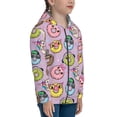 thumbnail image 5 of Pofeuu Cartoon Donuts Print Teenage Zipper Hoodie Sweatshirts Hooded Casual Jackets With Pocket For Boys Girls-Small, 5 of 6