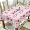 thumbnail image 4 of GZHJMY Valentine's Day Floral Heart Tablecloth, Rectangle Waterproof Washable Polyester Table Cover for Picnic Dinner Holiday Party Decor, 60 x 120 Inch, 4 of 7