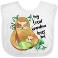 thumbnail image 3 of Inktastic My Great Grandma Loves Me Cute Sloth and Baby Boys or Girls Baby Bib, 3 of 4
