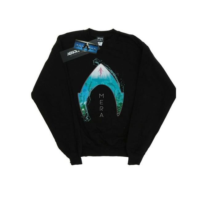 DC Comics Mens Aquaman Mera Ocean Logo Sweatshirt