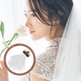 thumbnail image 2 of GOOHOCHY Bride Navy Hat with Veil Fiesta de bodas Sombrero azul marino Cabello Bridal Accesorio de accesorio de novia Regalo, 2 of 7
