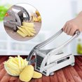 thumbnail image 1 of Cergrey Stainless Steel Potato Cutter, Potato Cutter, Effective Stainless Steel Potato Cutter Veg Slicer Potato Chipper Kitchen Helper, 1 of 9