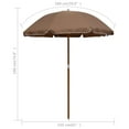 thumbnail image 6 of vidaXL Garden Parasol Anthracite Polyester 70.9 in, 6 of 28
