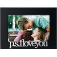 thumbnail image 1 of Malden International Designs Expressions P.S. I Love You Picture Frame, 4x6, Black, 1 of 1