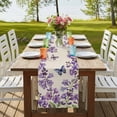 thumbnail image 4 of Table Runners 90 Inches Long Dress Scarves, Purple Flowers Farmhouse Coffee/Dining/Kitchen Table Runner for Living Room, Butterfly Spring Floral Rustic Farmhouse 13x90 Inch, 4 of 9