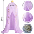 thumbnail image 2 of Princess Bed Canopy for Girls Room Decor Round Lace Mosquito Net with 2.7m Star Decor Play Tent Reading Nook Canopies Yarn Girl Dome Netting Castle, 2 of 5