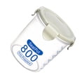 thumbnail image 3 of Hebilla de plástico PP transparente, latas selladas, soportes redondos para tanque de almacenamiento de cereales, contenedores de cocina Organizadores de utensilios de cocina verde 11*9.5*11.5 cm Yuarrent JJ18045-06, 3 of 3