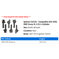 thumbnail image 2 of Ignition Coil Kit - Compatible with 2006 GMC Envoy XL 4.2L 6-Cylinder, 2 of 2