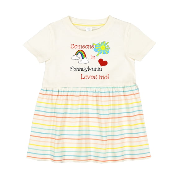 Inktastic Someone in Pennsylvania Loves Me Girls Baby Dress