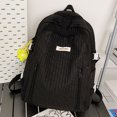 thumbnail image 3 of Mochila informal para estudiantes, mochilas escolares de estilo japonés con colgante de flores (negro) Tmvgtek Para Estrenar, 3 of 7