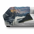 thumbnail image 3 of Mountain Soft Flannel Fleece Blanket, Alpine Scenery Foggy Italian Natural Park Vivid Sky Above Clouds Photography, Cozy Plush for Indoor and Outdoor Use, 70" x 90", Black White Blue, by Ambesonne, 3 of 6