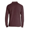 thumbnail image 5 of Huresd Mens Fashion Polo Shirts Cotton Classic Long Sleeve Thermal Button Shirt With Pocket Deep Red L, 5 of 5